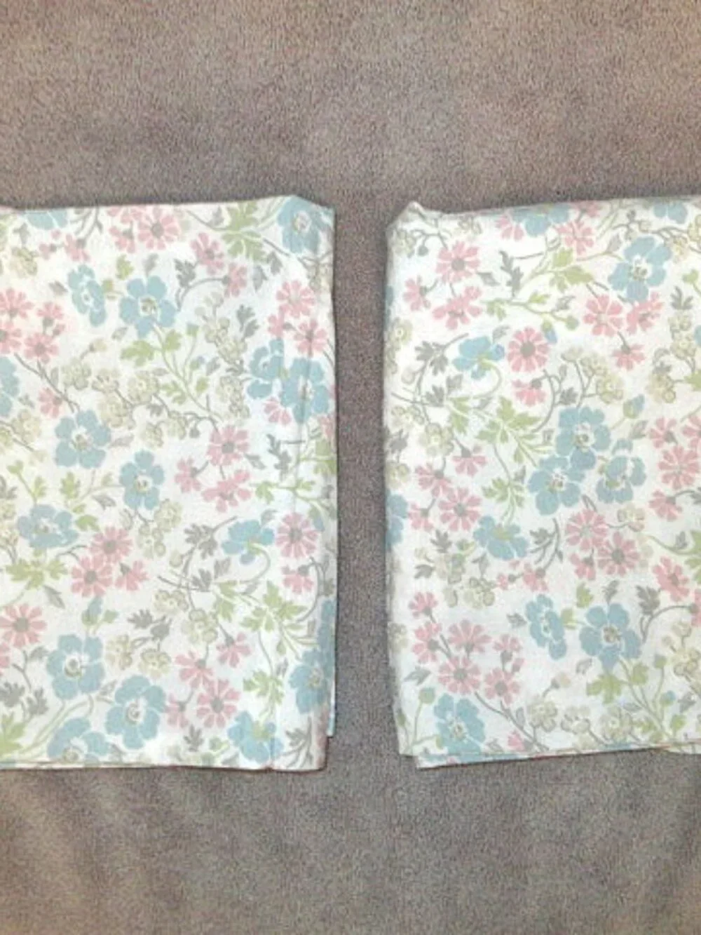 Laura Ashley Cotton Percale Standard Pillowcases Set Of 2 Floral Cottagecore NEW